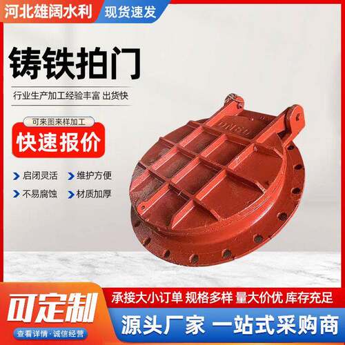 铸铁拍门管道扶壁式不锈钢拍门球磨浮箱1500玻璃钢圆形方形拍门