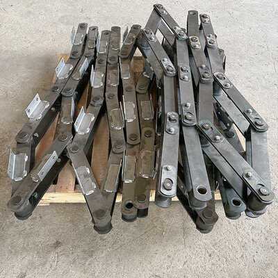 板链条非标链条节距输送滚子链条长m距输送系列大节弯链碳钢工业