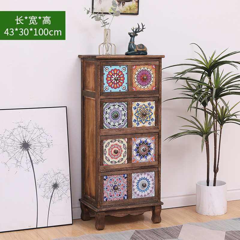 美式实木复古储物柜抽屉式收纳柜客厅多层置物柜卧室斗柜阳台柜子,住宅家具,斗柜,淘宝优惠券,粉丝福利购,淘宝优惠卷