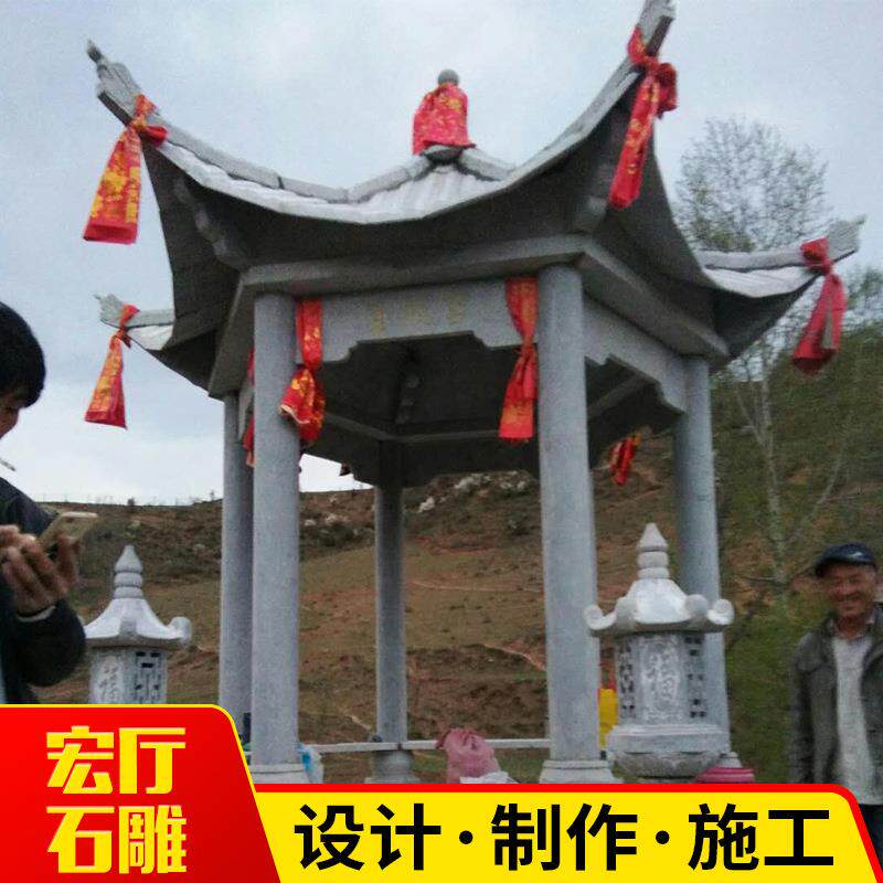 嘉祥供应石雕单层凉亭花岗岩四角亭子户外凉亭公园凉亭雕塑