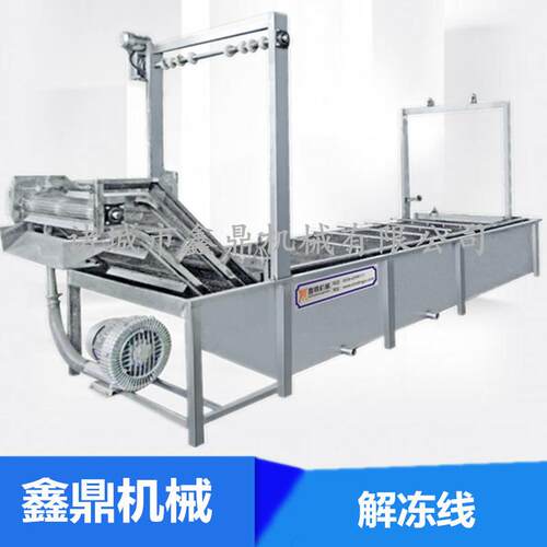 供应刀鱼不锈钢解冻机 海产品清洗解冻流水线 鑫鼎厂家直销