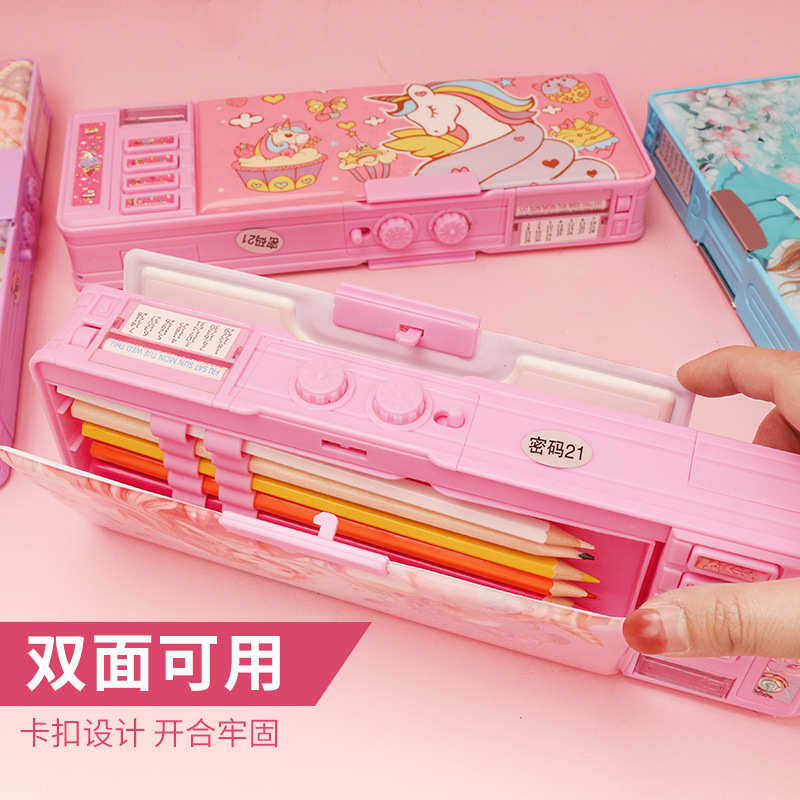 文具盒女孩密码儿童铅笔盒多功能小学生有密码锁的自动机关铅笔袋,玩具/童车/益智/积木/模型,文具盒,淘宝优惠券,粉丝福利购,淘宝优惠卷