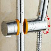 花洒支架免打孔升降杆浴室abs淋浴喷头底座可调节固定杆座