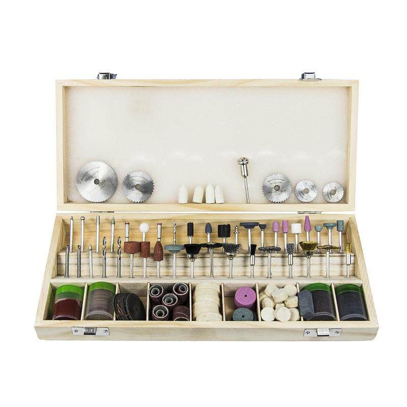 电磨机配件 242件木盒套装 电磨头切割打磨抛光组合