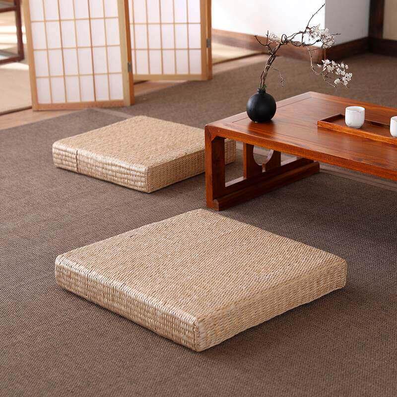 编蒲团坐垫手工加厚家用茶道藤编榻榻米打坐禅修垫地板垫子