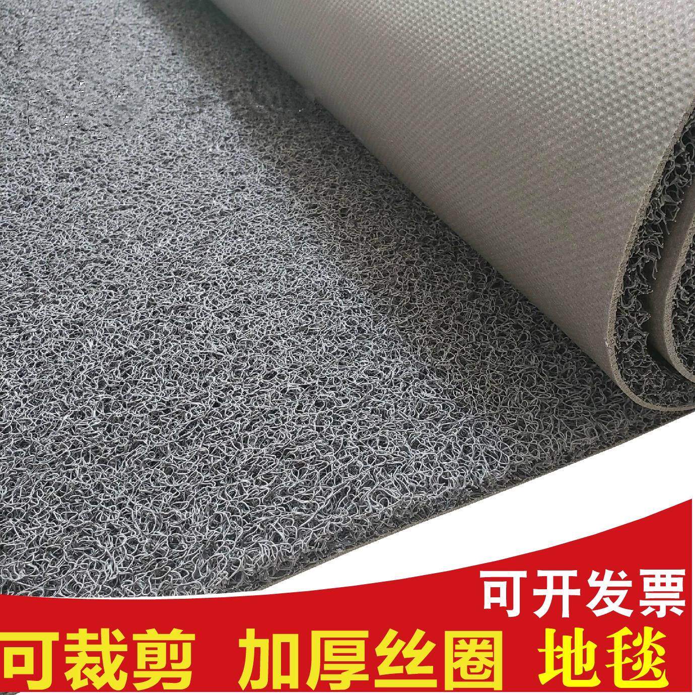PVC塑料地毯丝圈脚垫/室外防水门口进门地垫可裁剪门垫地毯大面积
