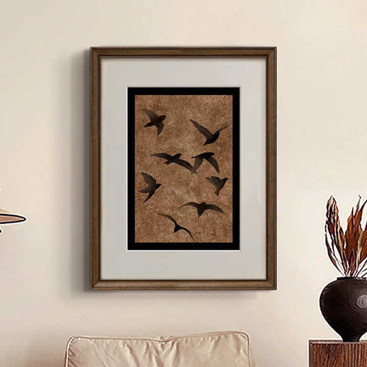 法式复古小众艺术客厅装饰画《飞鸟》中古风高级感玄关背景墙挂画,家居饰品,现代装饰画,淘宝优惠券,粉丝福利购,淘宝优惠卷