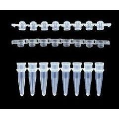 爱思进Axygen0.2ml荧光定量八排平盖薄壁管PCR-0208-C（管+盖）