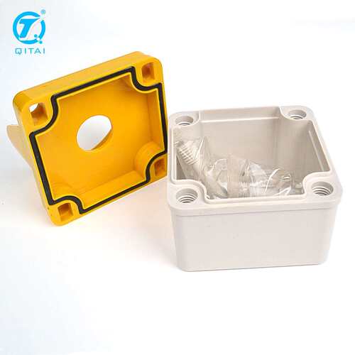TJ-AG-0808-Q1接线盒开关按钮防水接线急停开关黄色指示灯塑料盒