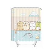 日式 卡通可爱动物卫生间浴帘门帘加厚涤纶防水防霉窗帘门帘隔马小