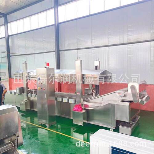 天妇罗翠叶油炸生产线桑叶上浆油炸机裹涂均匀型号齐全自动化
