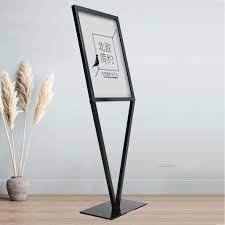 立架牌kt商场海报不锈钢板v水牌展示指示牌双面立式型pop落地展架