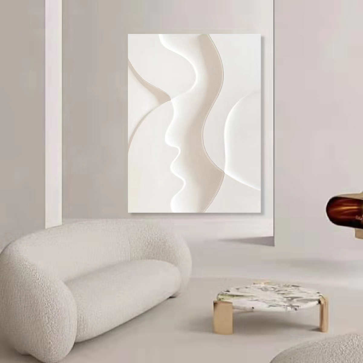 现代简约手工3D立体浮雕客厅餐厅装饰画玄关挂画走廊过道抽象画