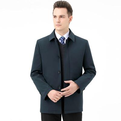 秋冬新款男装棉年服休夹克翻闲可拆卸21106-F内胆领中老男士棉衣