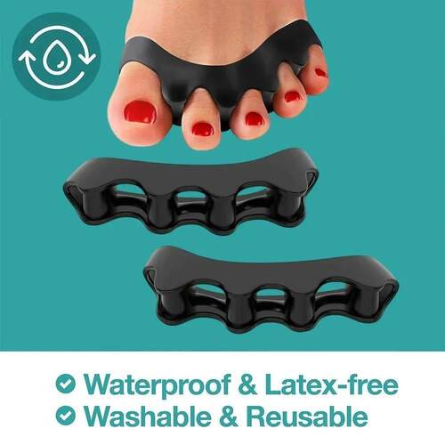 1 Pair Silicone Toe Separator Bunion Corrector Hammer Toe Co