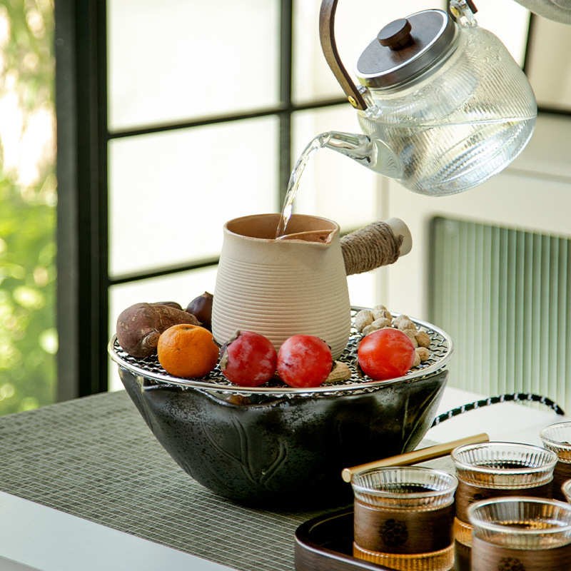 围炉煮茶家用网红全套电陶炉煮茶器罐罐奶茶壶茶具套装玻璃泡茶壶