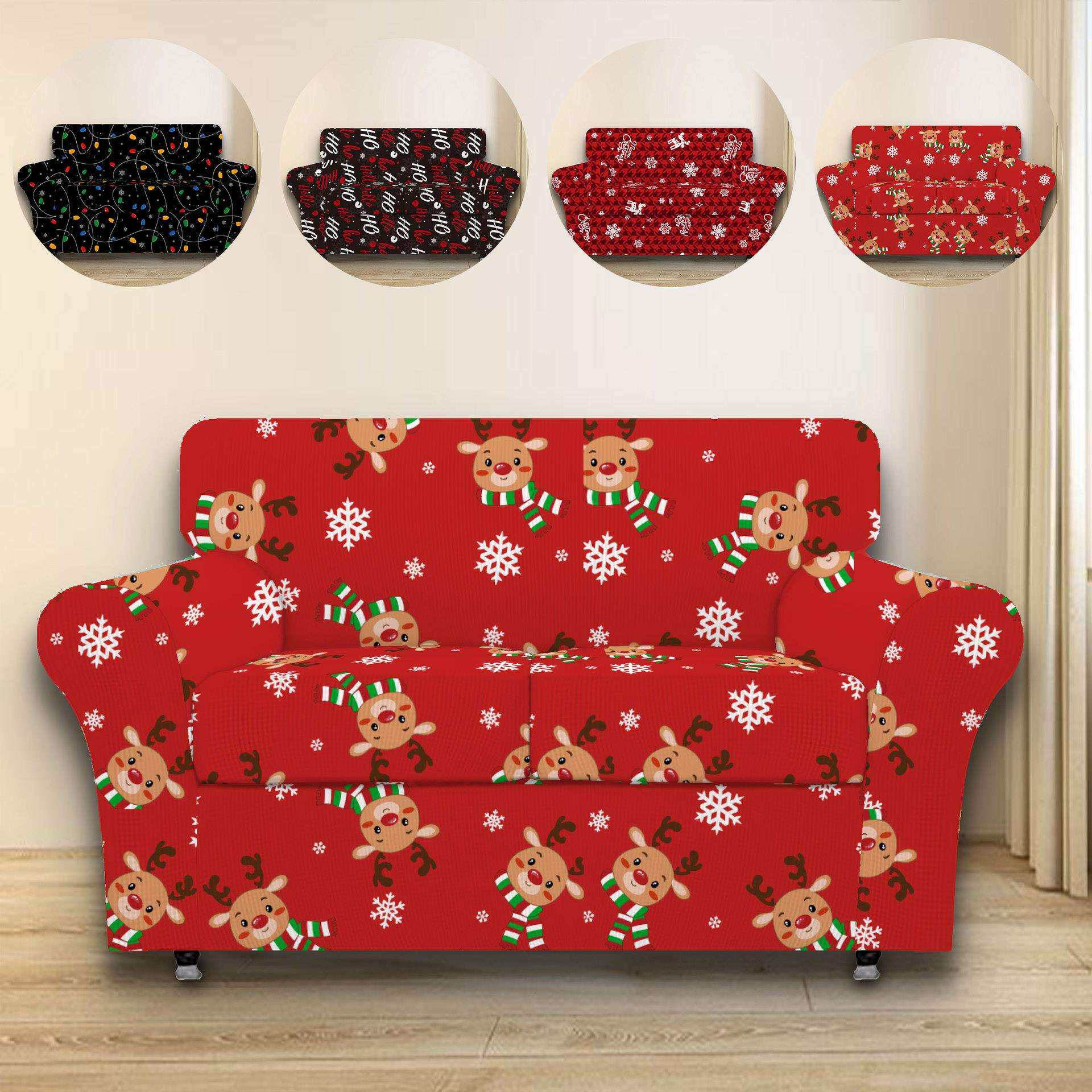 3pcs 双人沙发套家具保护沙发柔软带弹性底部适合儿童