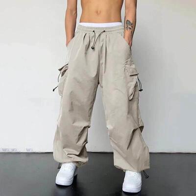 V 69912 American vintage techwear cargo joggers 美式复古机能