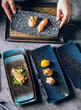 号创意瓷盘寿司盘饺盘烤陶翅盘大陶子瓷平盘烤肉店餐具陶UUY瓷盘