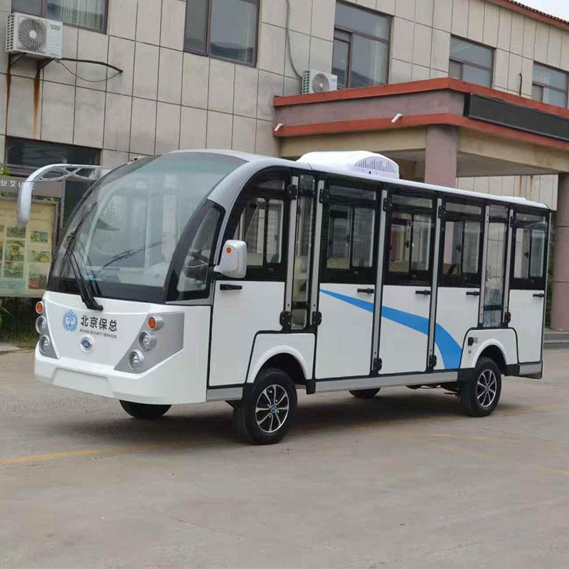 电动观光车景区旅游全封闭14座酒店看房校园待车四轮摆渡车