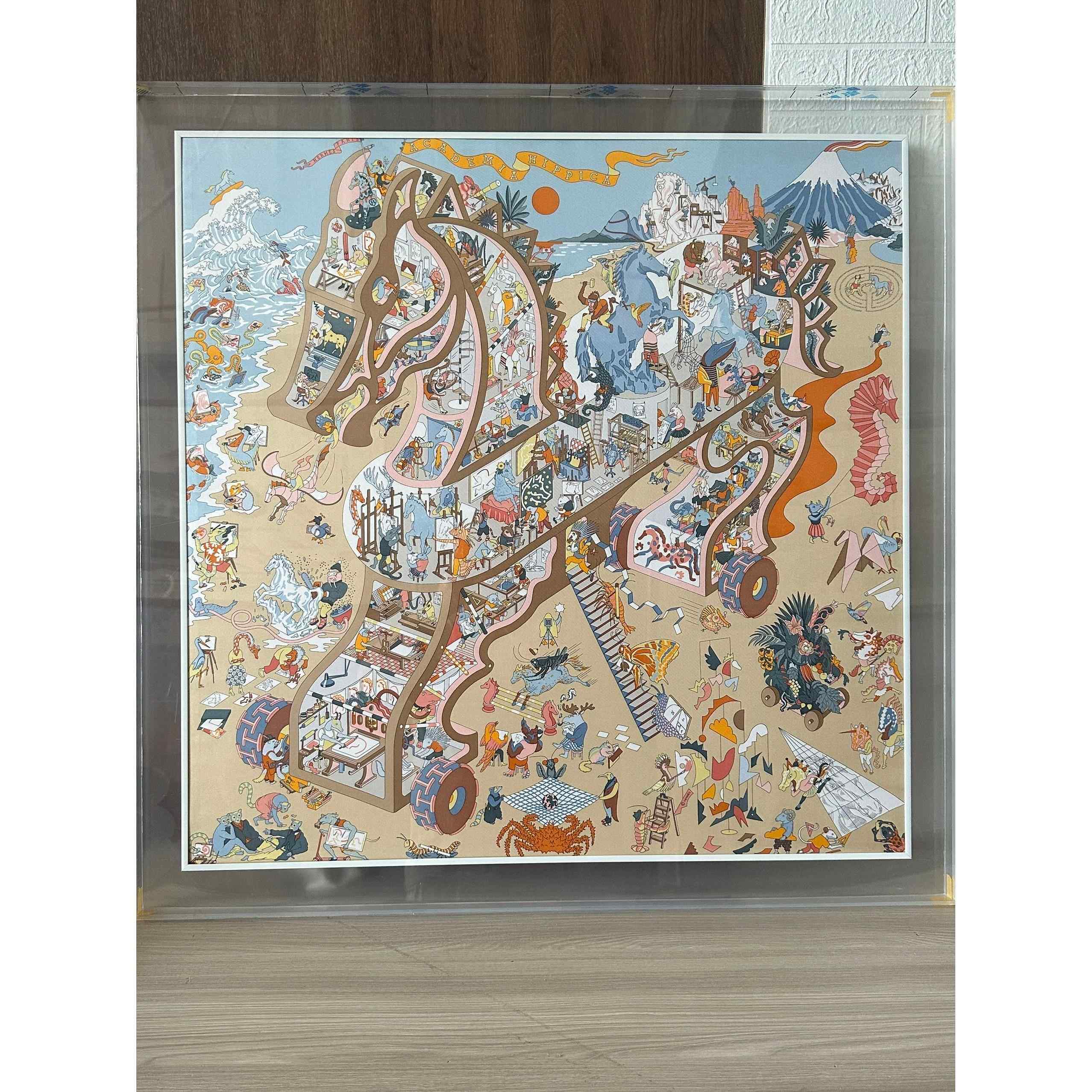 亚克力丝巾裱框透明立体90画框diy无损45相框70装裱围巾裱画挂墙