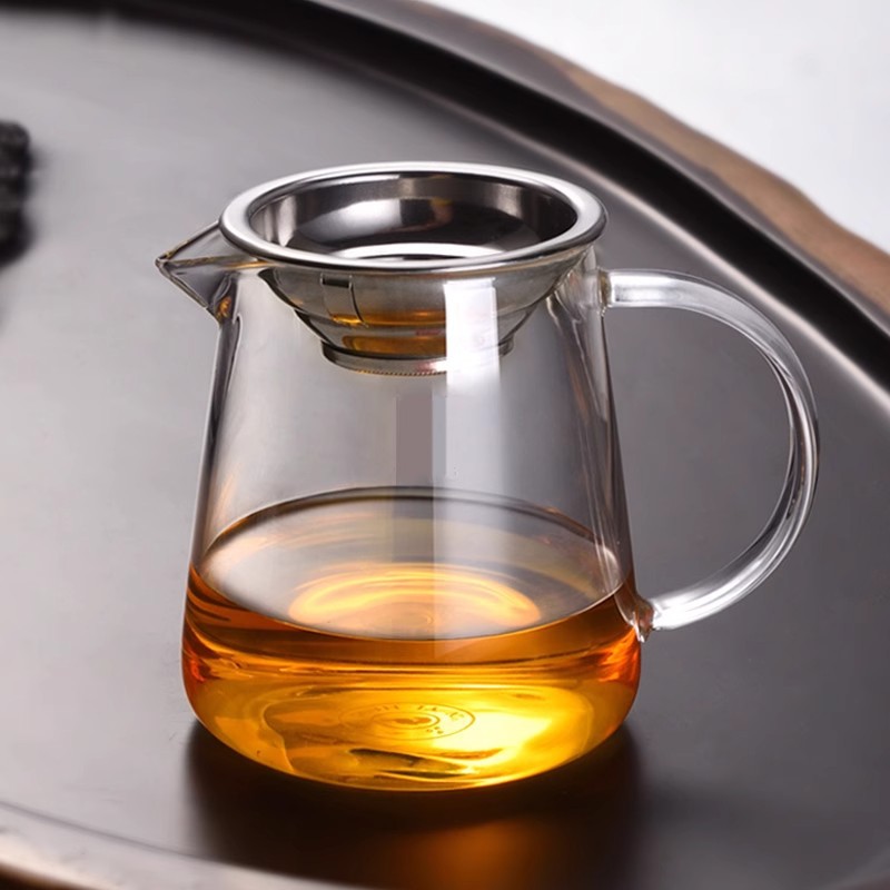 功夫茶加厚公道玻璃一体公道杯
