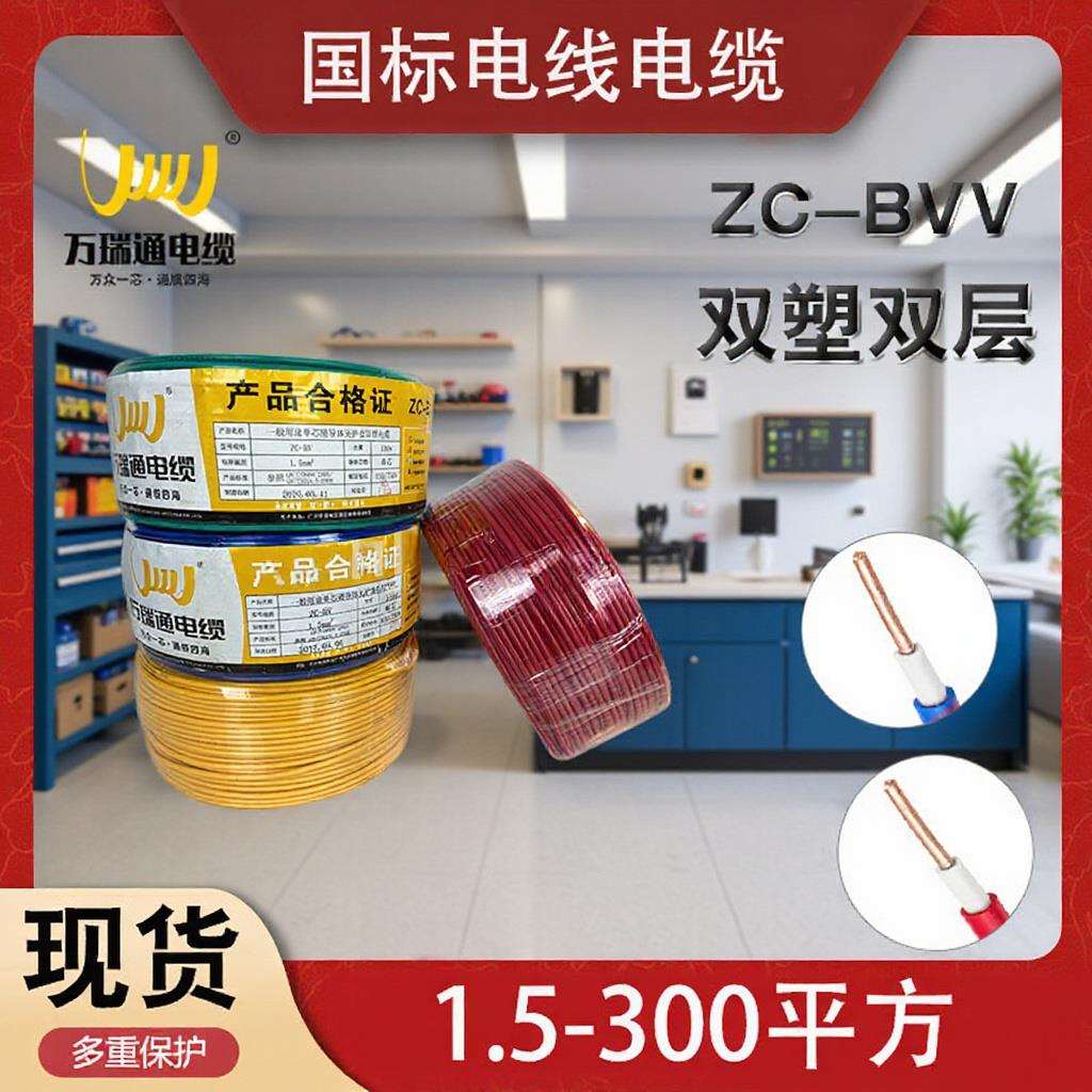 电线国标BVV1.52.546平方阻燃铜芯家装家用双层皮护套线