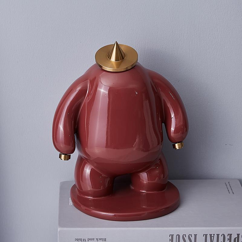 桌面树脂抽小胖人象意美式雕塑卡通人物家装饰品现代简创约JTJ居