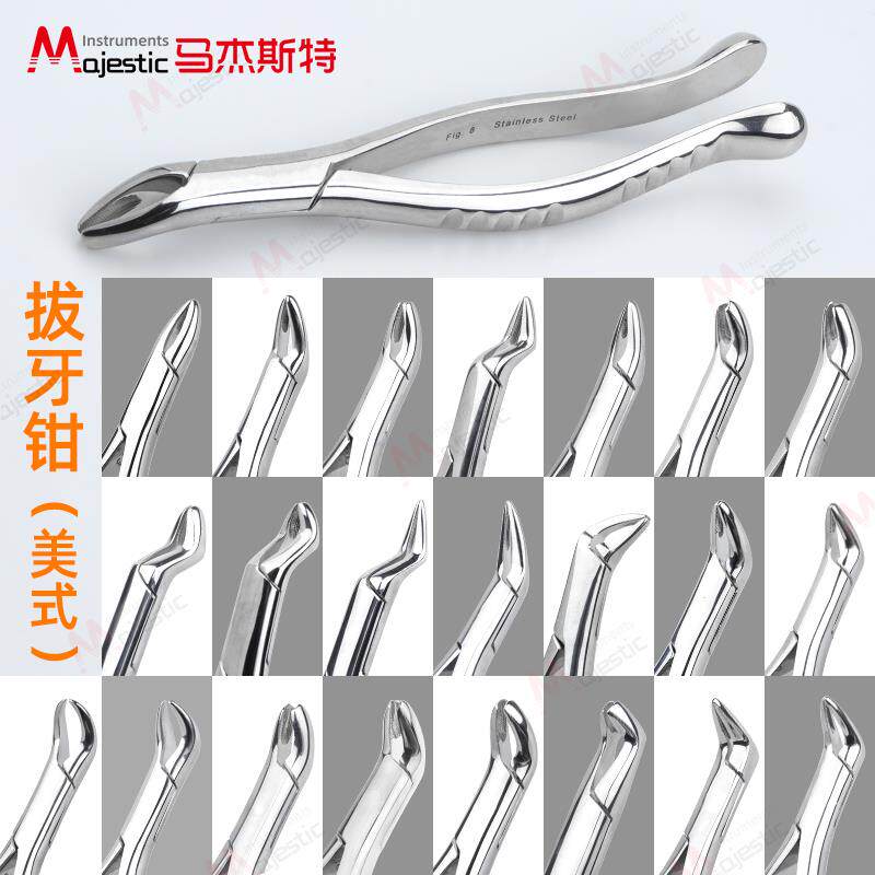 牙科成人医用拔牙钳智齿残根上下颌牙钳全套工具口腔器械牙科专用