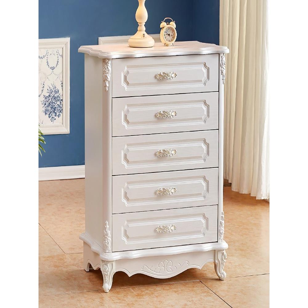 5A1式五储斗PDS柜卧室雕花靠墙物收Y纳柜白色客厅欧抽屉柜简约现