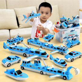 海陆空拼装玩具积木磁力吸铁石，百变汽车2-3岁5儿童6男孩益智拼接