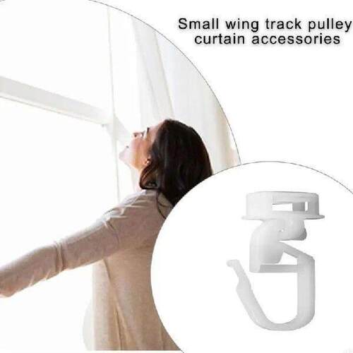 124E 50Pcs Curtain Slide Hooks Drapery Gliders Enhancing