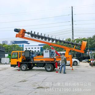 螺旋打机转2JZT70º桩旋伸缩钻架孔引机自建房基础建设 打旱井轮式