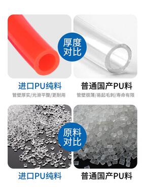 PU8*5管高压气管空压机 气动软外径8MM气泵12/10*6.5/6*42.5*气线