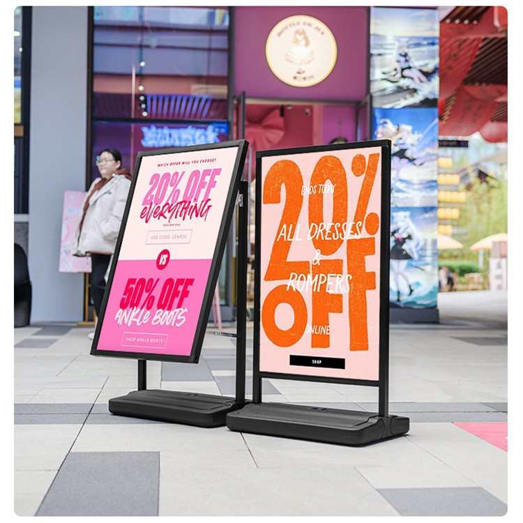 供应铁质广告牌展示架可移动注水底座水牌户外防风海报架宣传水牌