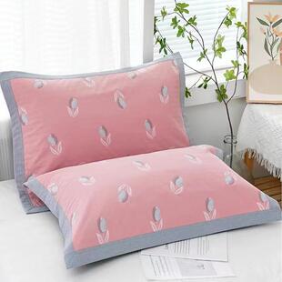 天阳枕巾纯棉一对装高档加大加厚家用枕头垫巾欧式情侣防滑纱布