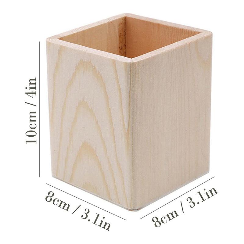 diy木质笔筒笔筒笔筒木白笔筒