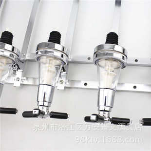 6头直排挂壁式倒酒架倒酒器分酒器量取糖浆红酒架子吧台酒架