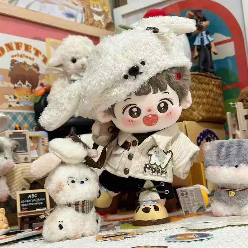 20cm棉花娃娃衣服酷帅风小狗套装夹克帽子换装玩偶衣服无属性娃衣,模玩/动漫/周边/娃圈三坑/桌游,棉花娃娃/毛绒玩具娃衣,淘宝优惠券,粉丝福利购,淘宝优惠卷