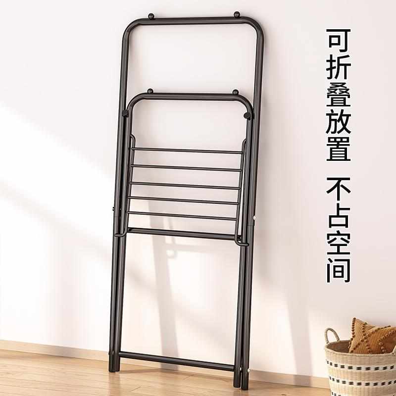 家用踢脚线暖气烘干晾衣架免安装落地阳台晾被简易折叠晾晒架