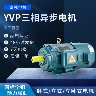 6极YVP三相变频调速电机0.55w-45w国标变频电机380V交流电机