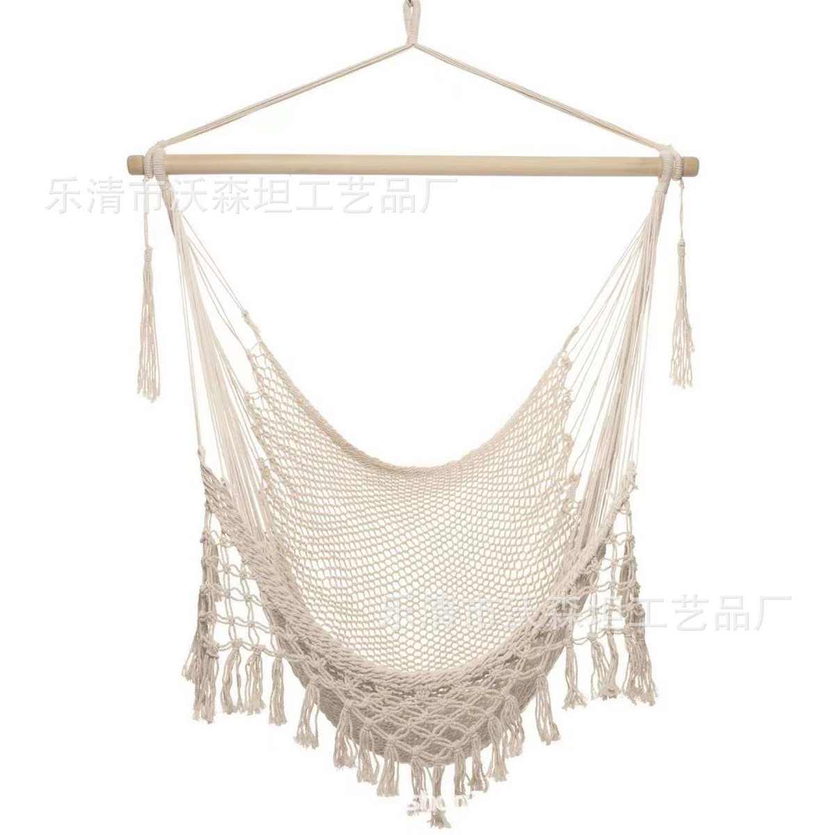 波西米亚网状秋千摄影户外用品室内吊篮外贸批发ins流苏棉网吊椅