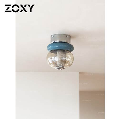 zoxy 古玻璃金属吸灯顶202RG1100新款5玄关过道走廊轻奢设计复师