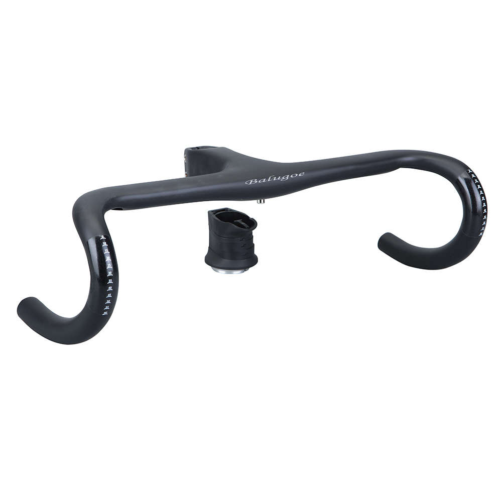 2024新款 BALUGOE全碳纤维自行车把手公路自行车一体弯把支持电变