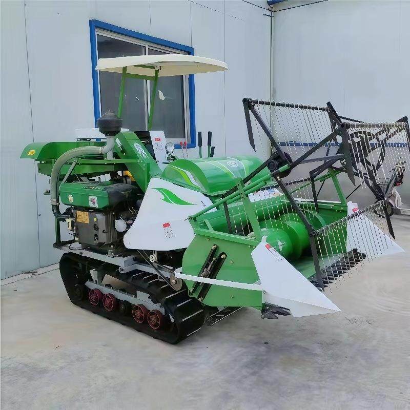 稻麦履带联合收割机械全喂入Riceharvester大豆自走柴油1米割