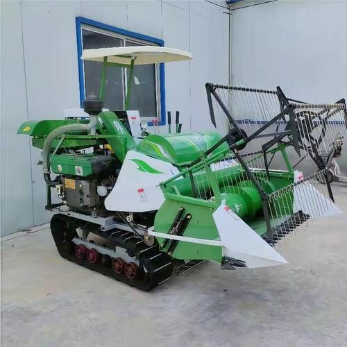 稻麦履带联合收割机械全喂入Riceharvester大豆自走柴油1米割