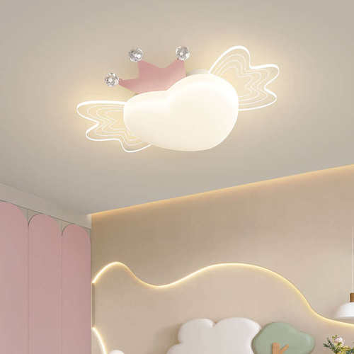 房间风女孩新款奶油灯具女童儿童护眼卡通房2025吸顶灯房公主卧室