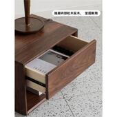 实北欧代纯木床头意柜简约现轻奢创新款 小型卧室床边柜wood 免安装