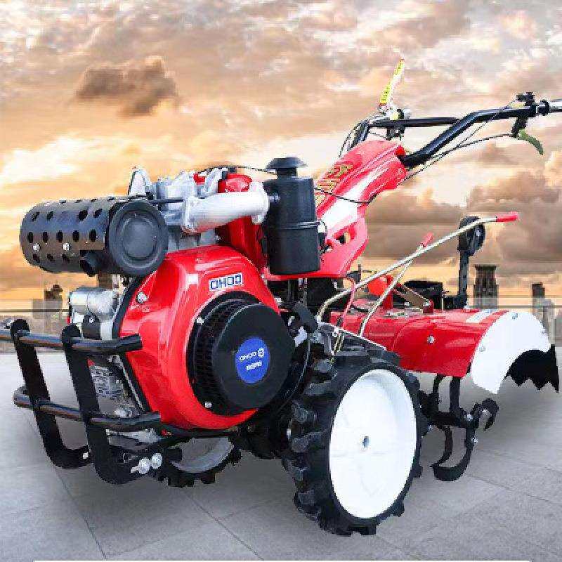 电启动柴油微耕机十二马力果园翻地松土机一机多用耕田机