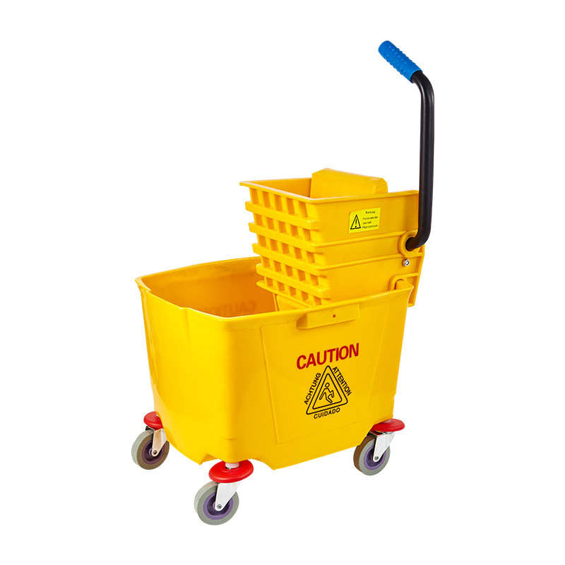 酒店宾馆商用榨水车大容量手压式拖把桶加厚塑料免手洗商用挤水桶